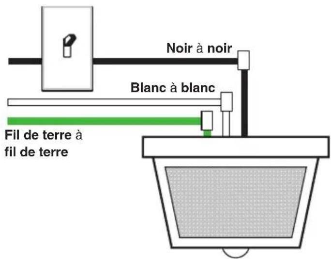 Noir à noir Blanc à blanc Fil de terre à fil de terre