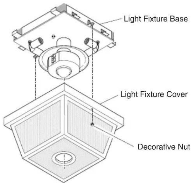 Heath Zenith 4305 - DISASSEMBLE LIGHT FIXTURE - 1