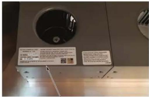 Hestan KVC30 - PLAQUE SIGNALÉTIQUE - 2