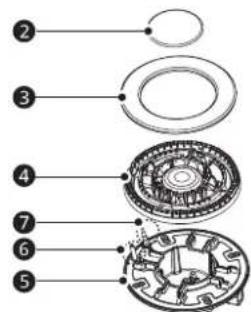 LG CBGD2414S - Reassemble the Auxiliary, Semi-Rapid, Rapid and Triple-Crown Burners as follows: - 2