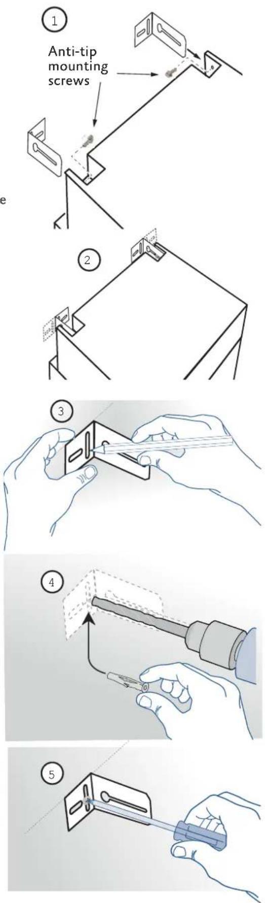 Hestan KFCR30 - MOUNTING SAFETY ANTI-TIP BRACKETS - KRP series - 1