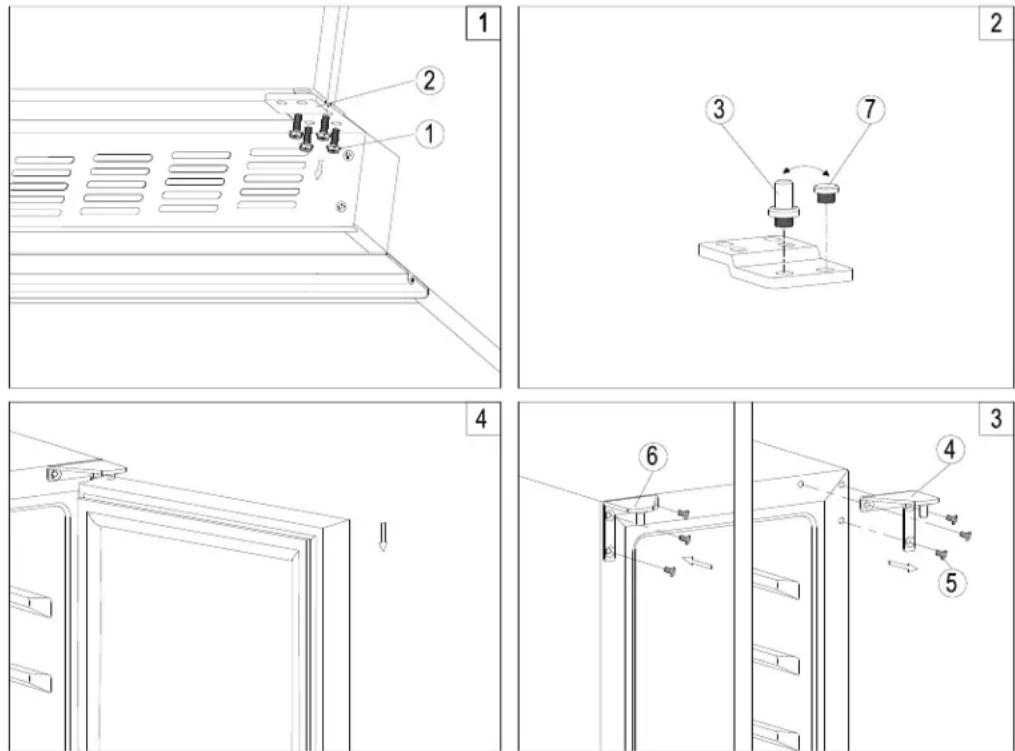 Summit ALFZ53KSHH - REVERSING THE DOOR SWING OF YOUR APPLIANCE - 1