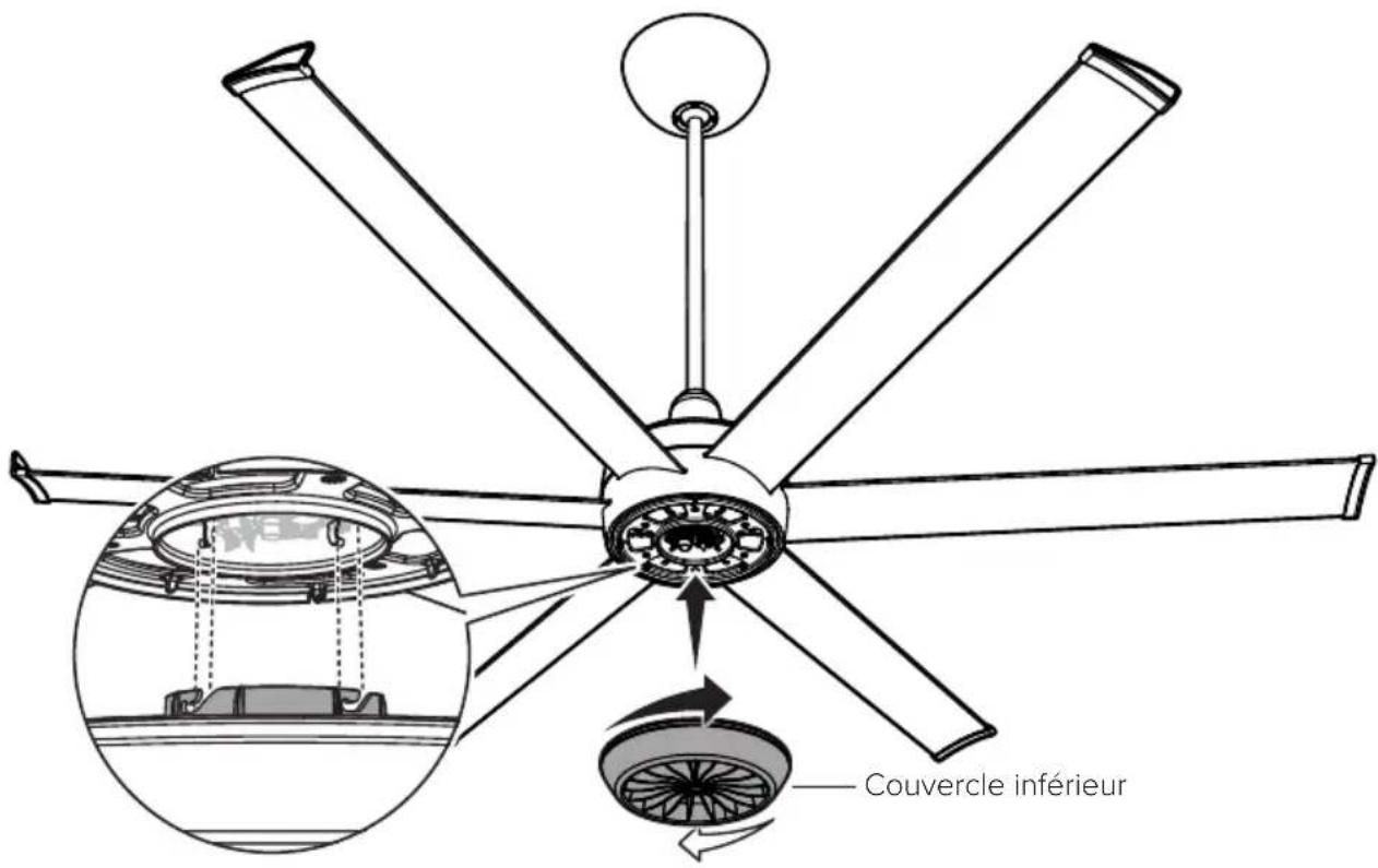 Big Ass Fans Turbo6 - Installer le couvercle inférieur - 1