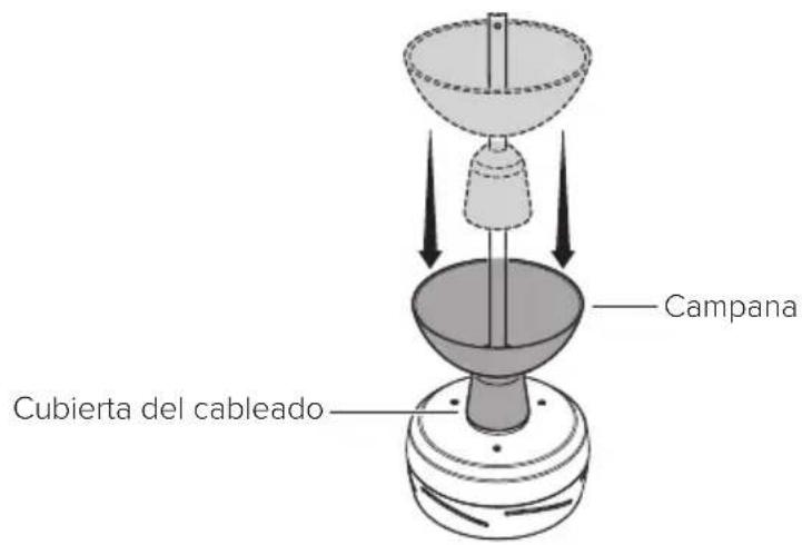 Big Ass Fans Turbo6 - Colocación de la cubierta del cableado y la campana - 1