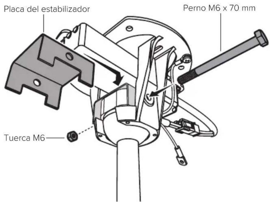 Big Ass Fans Turbo6 - Instalación del estabilizador del ventilador (opcional, solo para ventilador de exteriores) - 2