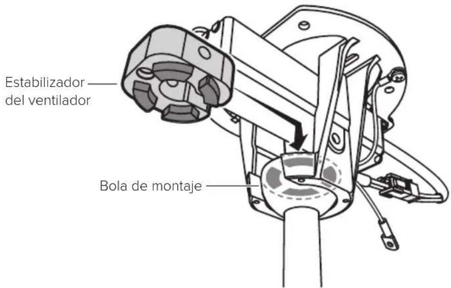 Big Ass Fans Turbo6 - Instalación del estabilizador del ventilador (opcional, solo para ventilador de exteriores) - 1