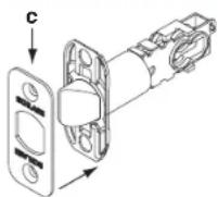 Schlage F170 - Si nécessaire, changer la tétière du verrou - 3
