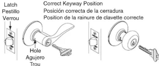 Schlage F170 - Installer le bouton/levier extérieur - 1