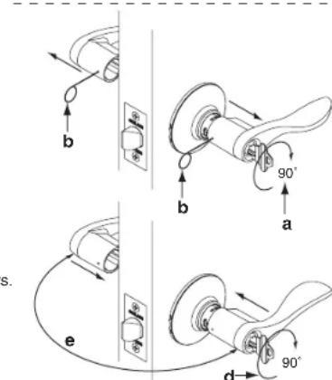 Schlage F170 - Inverser les leviers si nécessaire - 1