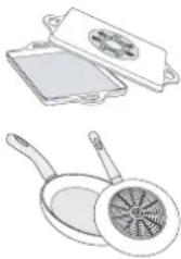 BOSCH PIJ611BB5E - Dimensions et propriétés des ustensiles de cuisson - 1