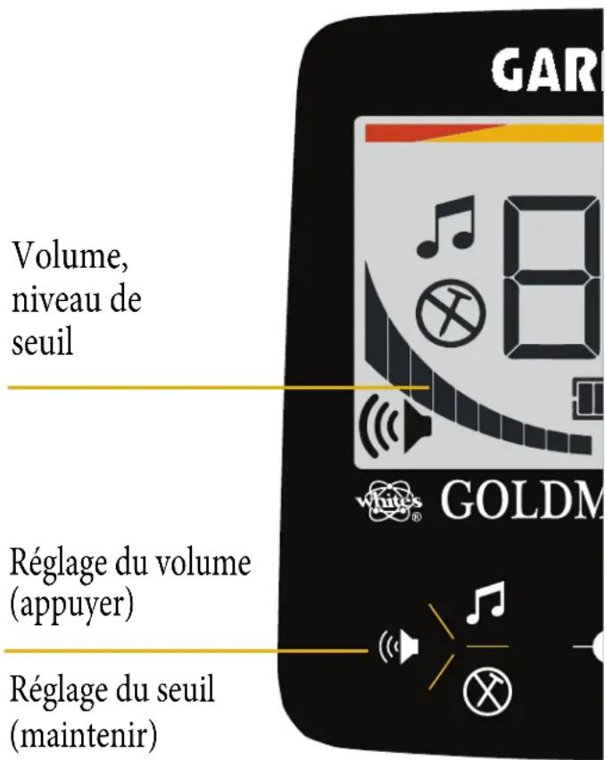 GARRETT Goldmaster 24k - Réglage du volume et du seuil - 1
