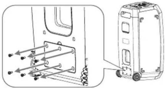 PANASONIC SC-BMAX30 - Remove the battery cover. - 2