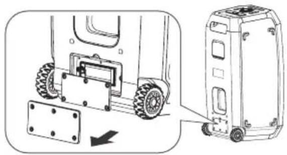 PANASONIC SC-BMAX30 - Remove the battery cover. - 3