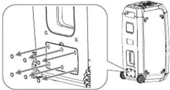 PANASONIC SC-BMAX30 - Entfernen der Akkuabdeckung - 1