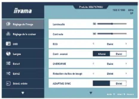 IIYAMA ProLite X2797HSU - CONTENU DU MENU - 2