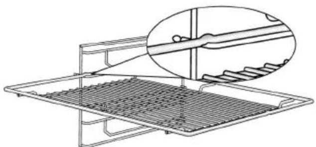 BEKO FBG62031WCS - Stopping function of the wire grill - On models with wire shelves - 1