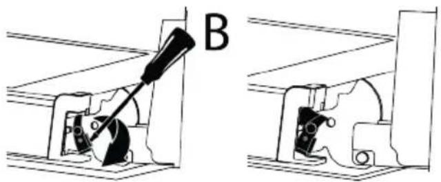 BEKO FSE57003WC - Removing the oven door - 2