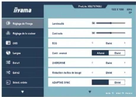 IIYAMA ProLite XB2497HSU - CONTENU DU MENU - 2