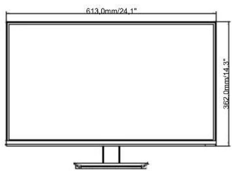 IIYAMA ProLite XB2497HSU - DIMENSIONS : ProLite X2797QSU - 1