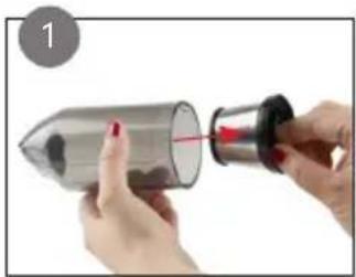 DOMO DO251S - DE ZUIGMOND MET STOFRESERVOIR EN FILTER SCHOONMAKEN - 1