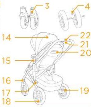 Joie Elara - Lista över delar - 3