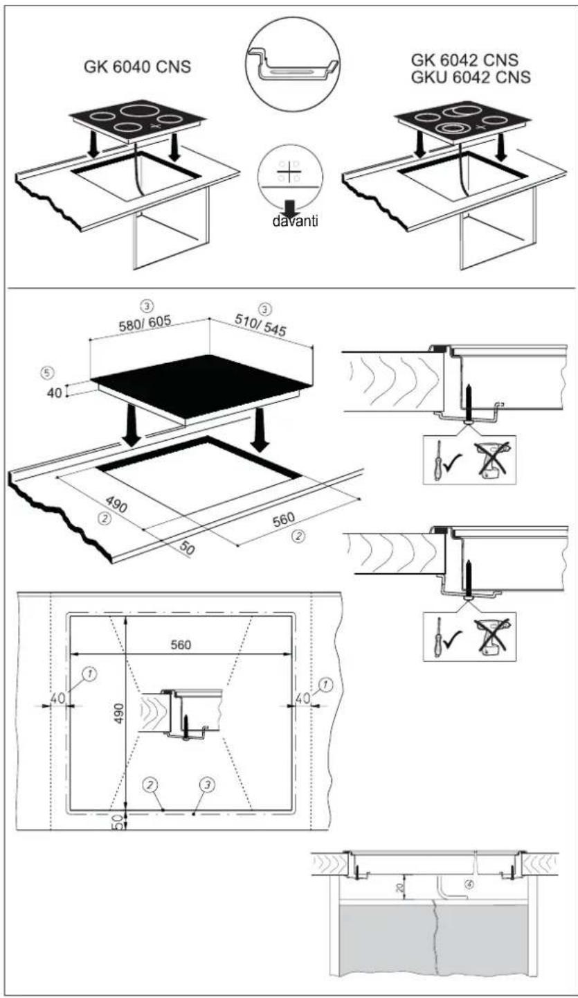 Fors GKU 642 ES - Intaglio del piano di lavoro - 1