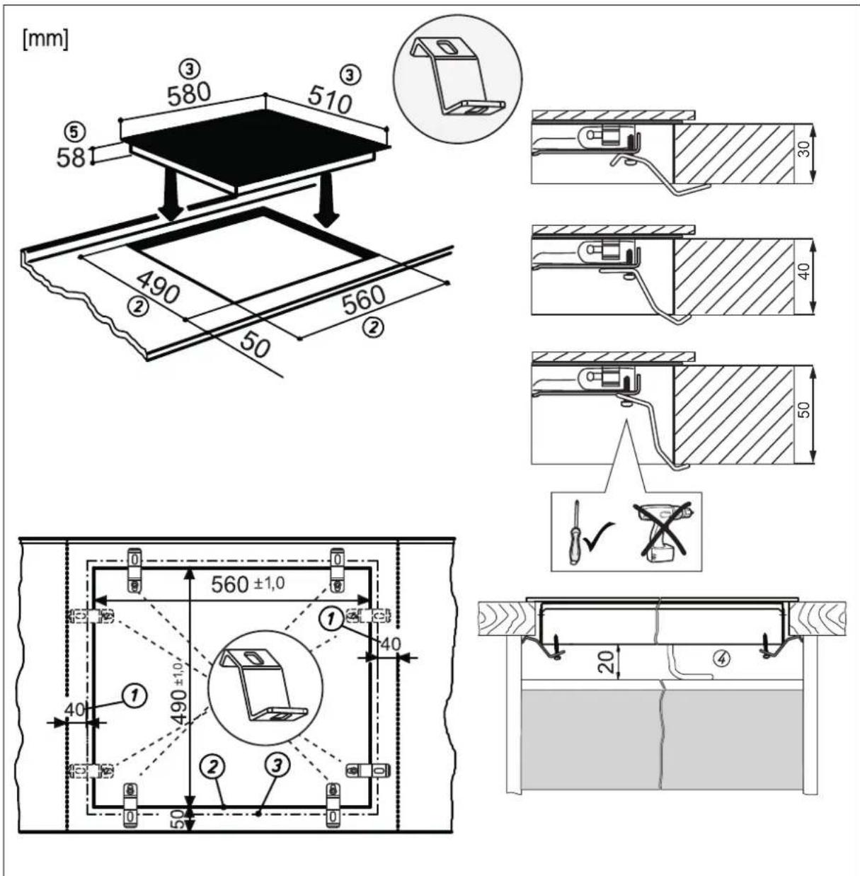 Fors TI 64 FB - Intaglio del piano di lavoro - 1