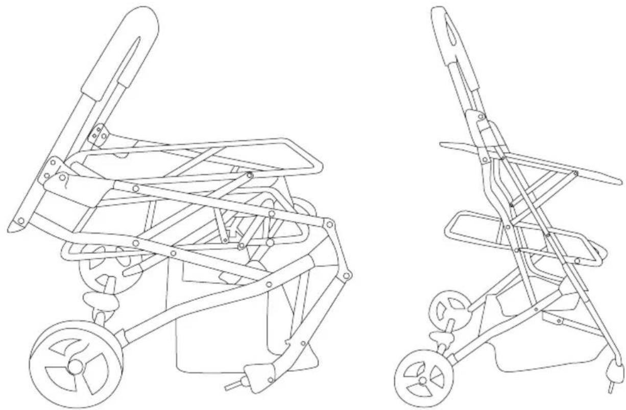 Deryan Pet Stroller - UNFOLD FRAME - 1