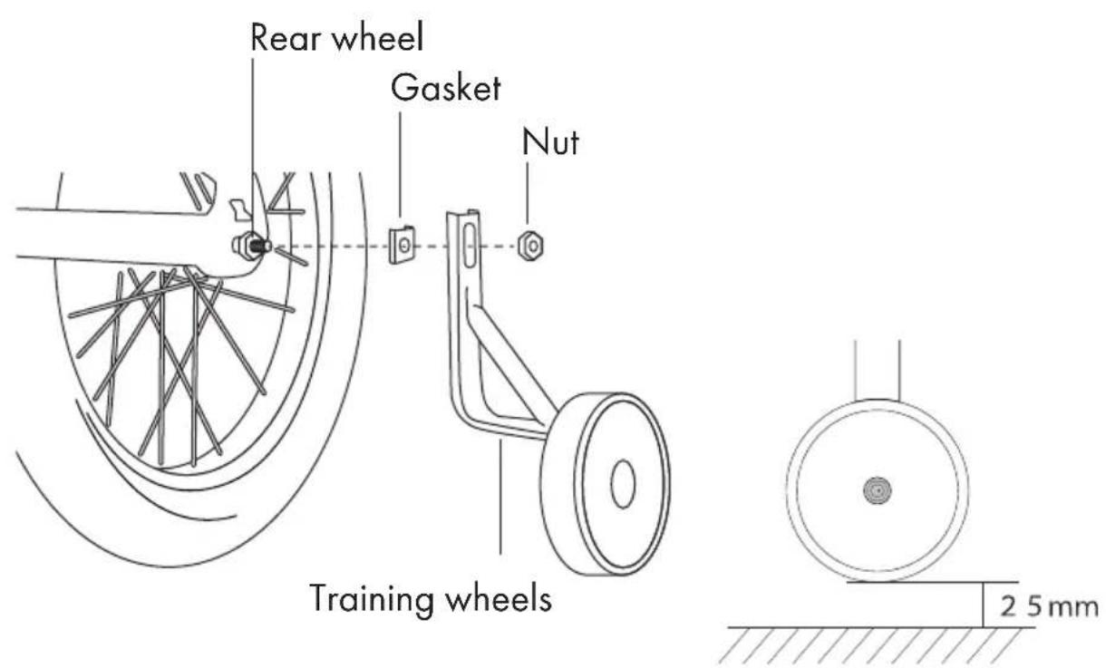 Deryan Kids Bike - Installing training wheels - 1