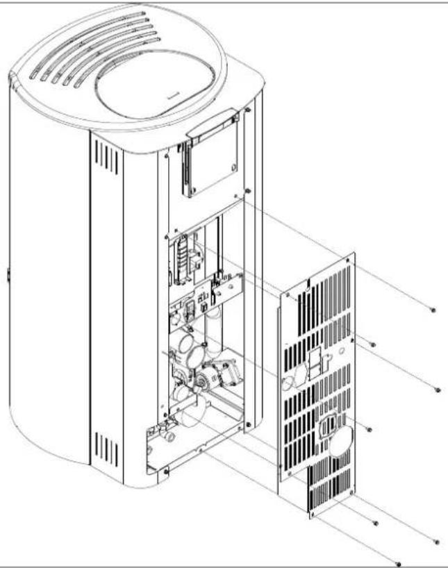 Palazzetti Ecofire Jackie Idro S - Demontage des Rückenteils - 1