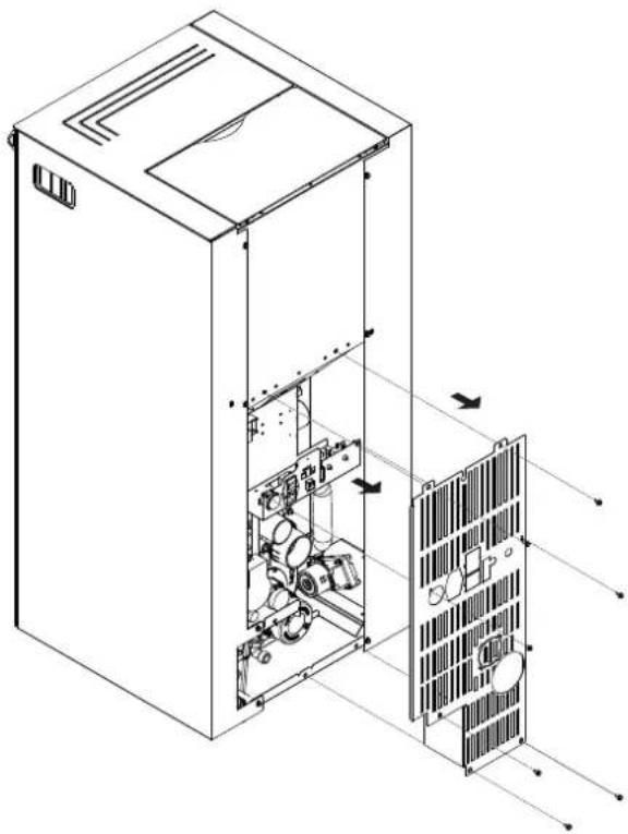 Palazzetti Ecofire Dadò Idro 10 - Demontage des Rückenteils - 1