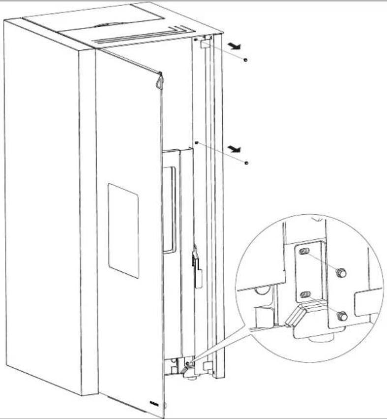 Palazzetti Ecofire Dadò Idro 10 - Disassembly of right side panel - 2