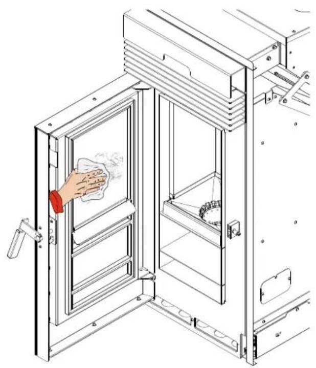 Palazzetti Ecofire KPE8 - Cleaning the glass - 2