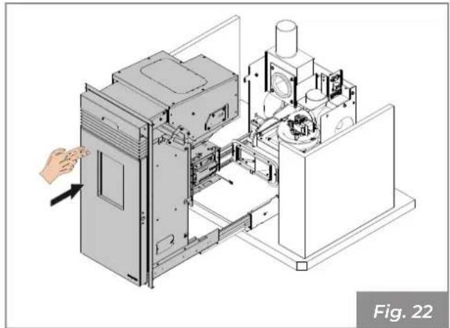 Palazzetti Ecofire KPE8 - Generator installation on the floor of a fireplace - 6