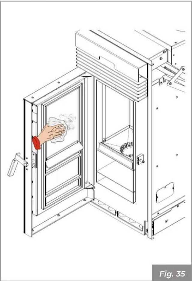 Palazzetti Ecofire KPE8 - Limpieza del vidrio - 2