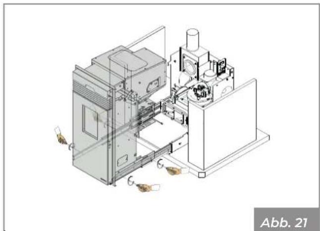 Palazzetti Ecofire KPE8 - Installation eines Generators auf einem Kamin - 5
