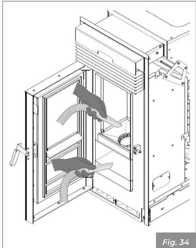 Palazzetti Ecofire KPE8 - Limpieza interna del fogón - 2