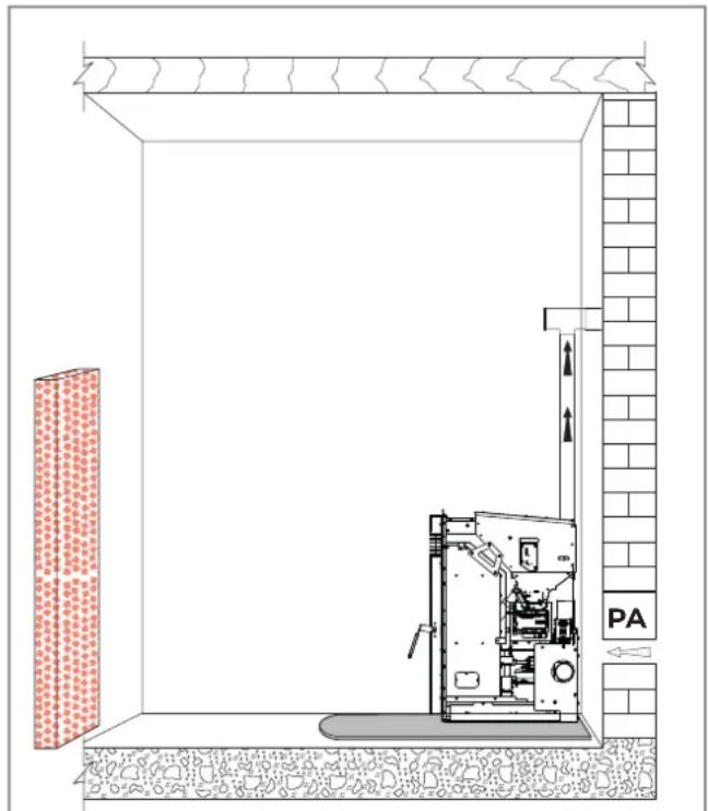 Palazzetti Ecofire KPE8 - Prise d'air externe - 2