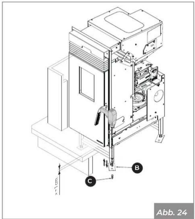 Palazzetti Ecofire KPE8 - Installation des Generators mit Untergestell - 4