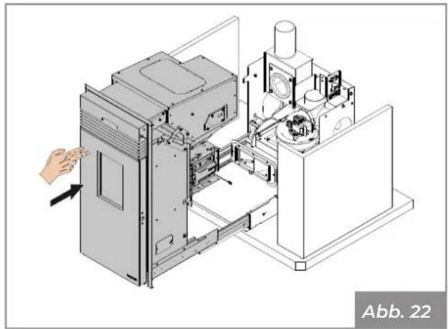 Palazzetti Ecofire KPE8 - Installation eines Generators auf einem Kamin - 6