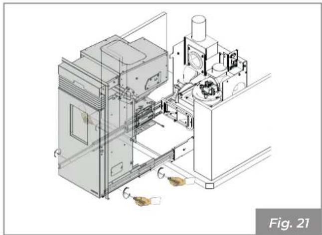 Palazzetti Ecofire KPE8 - Generator installation on the floor of a fireplace - 5