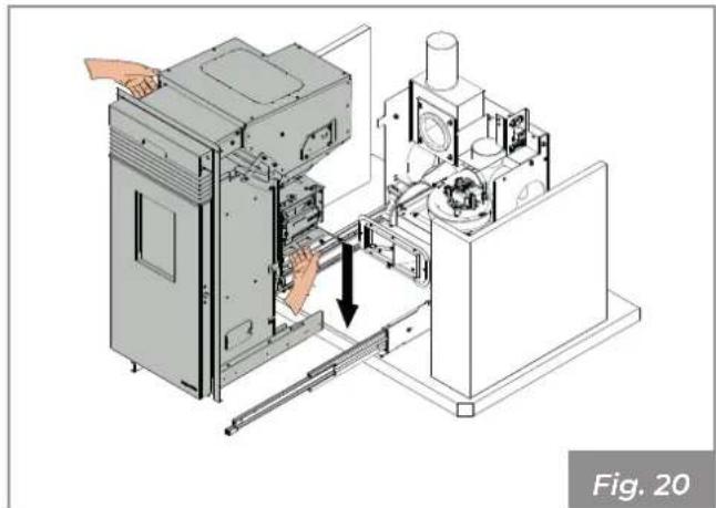 Palazzetti Ecofire KPE8 - Generator installation on the floor of a fireplace - 4