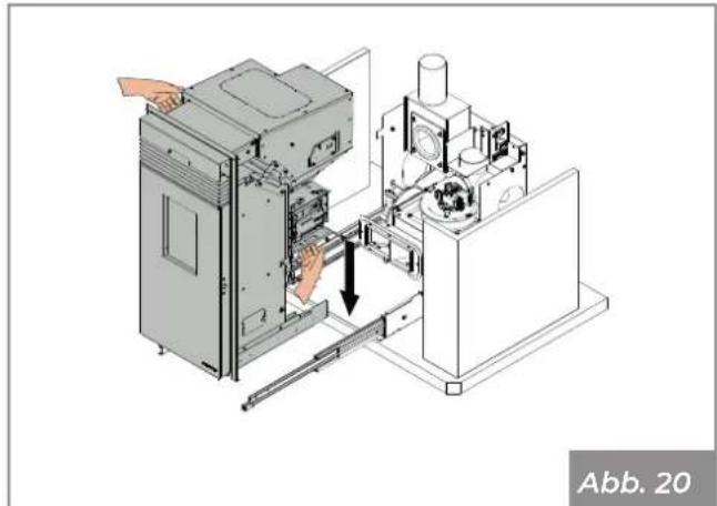 Palazzetti Ecofire KPE8 - Installation eines Generators auf einem Kamin - 4