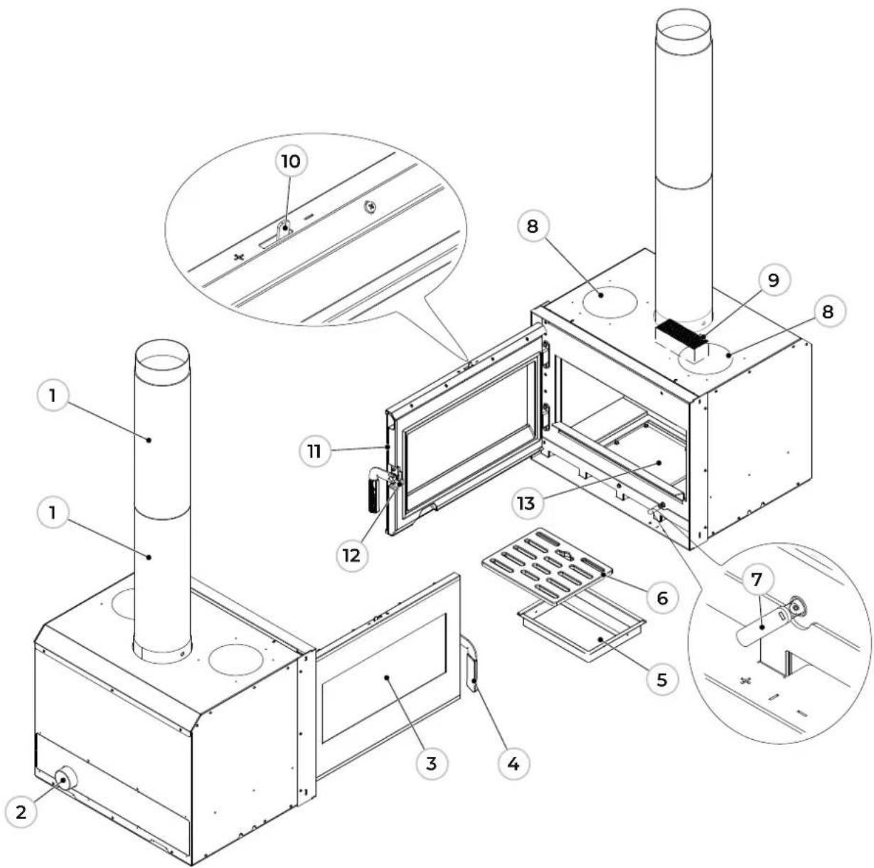 Palazzetti Ecopalex GTM 70S - GTM-70 SP - 1