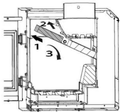 Palazzetti Ecopalex GTM 70S - Démontage du déflecteur de fumées - 1