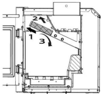 Palazzetti Ecopalex GTM 70S - Démontage du déflecteur de fumées - 2
