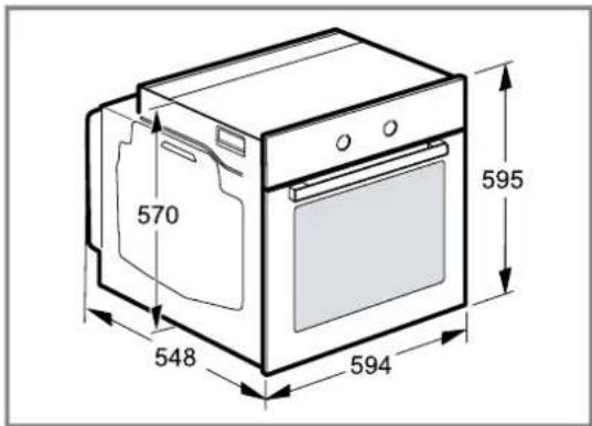 BOSCH HBA471BB0S - Dimensions de l'appareil - 1
