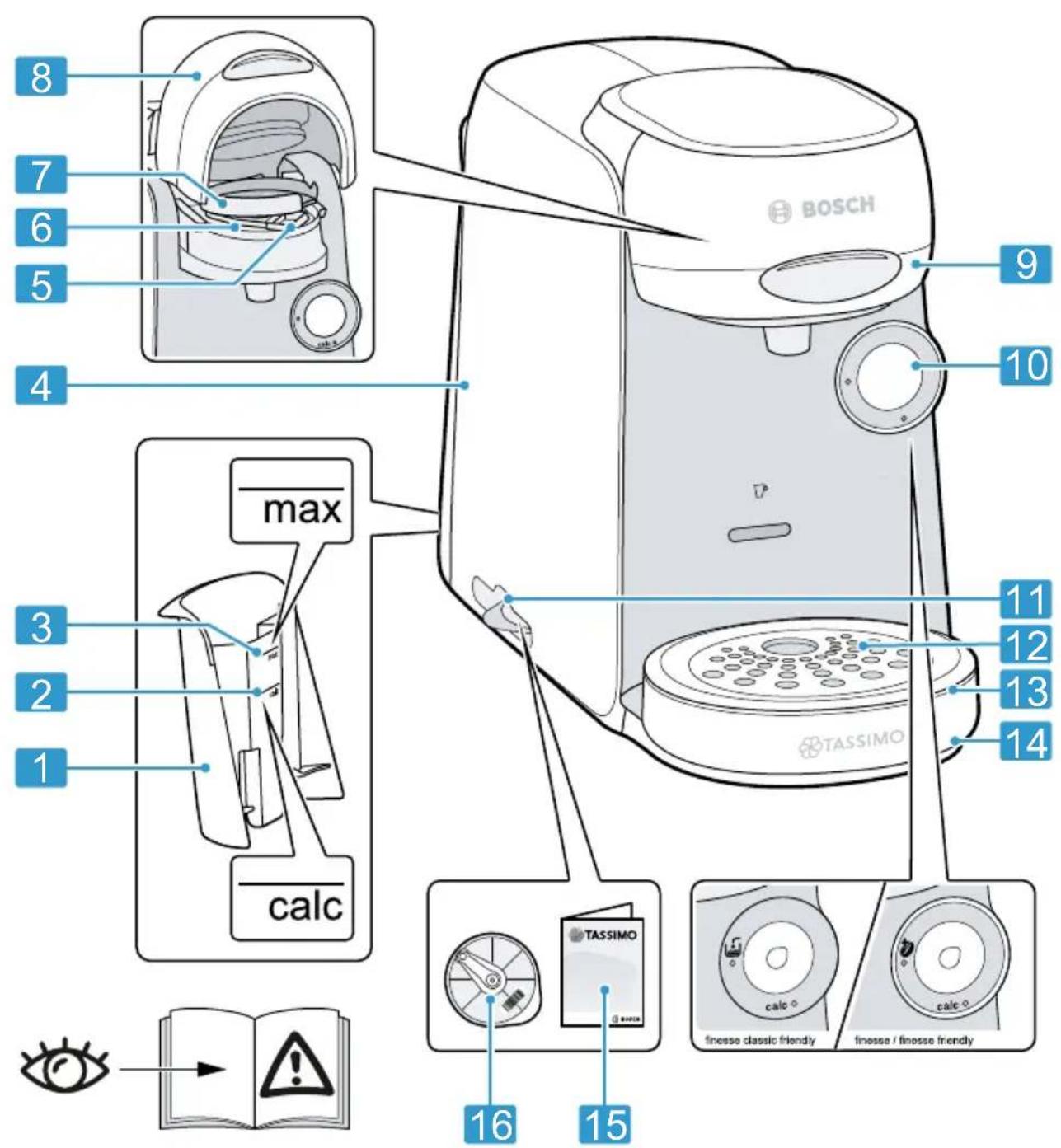 BOSCH Tassimo Finesse TAS1620 - https://digitalguide.bsh-group.com/?mat-no=8001359492 - 1