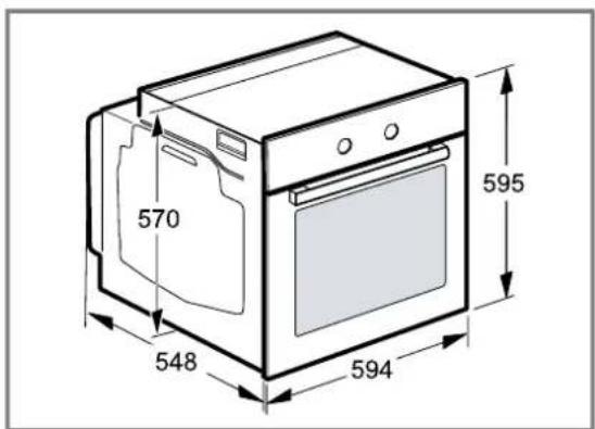 BOSCH HBA372BB4 - Dimensions de l'appareil - 1