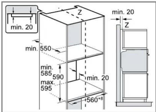 BOSCH HBA372BB4 - Installation dans un meuble haut - 1